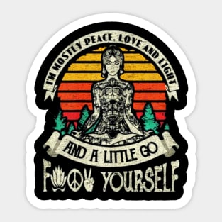 Yoga peace love meditation Sticker